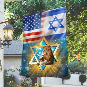 Lion Of Judah Flag, Jewish American Flag QNK1023F