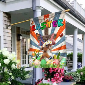 Bunny Happy Easter Flag LHA2118F