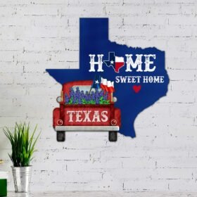 Texas Hanging Metal Sign Home Sweet Home DBD3429MS