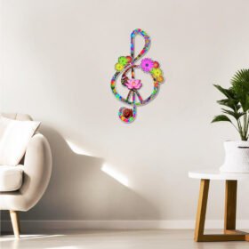 Hippie Peace Sign Hanging Metal Sign Music Note NTB574MS