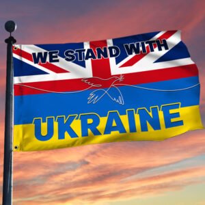 Ukraine Union Jack Flag We Stand With Ukraine MLH2301GF