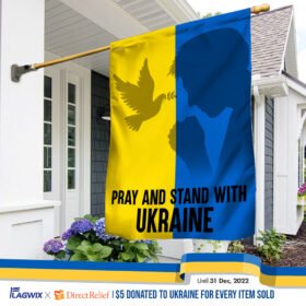 Pray And Stand With  Ukraine Flag THN3797Fv1
