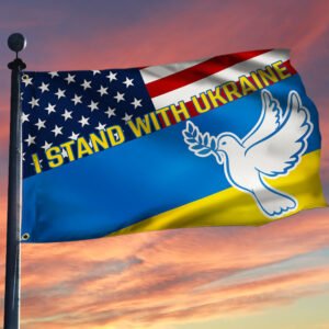 Ukraine Grommet Flag I stand with Ukraine BNT580GF