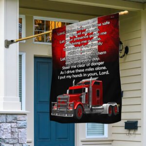Trucker Flag Truck Driver Prayer Canadian Flag TRL1884Fv1