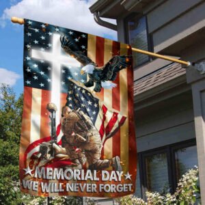 Memorial Day, We Will Never Forget Veteran American Flag THN3818F