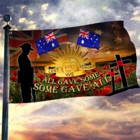 Anzac Day Australia Grommet Flag All Gave Some Some Gave All DBD3399GF