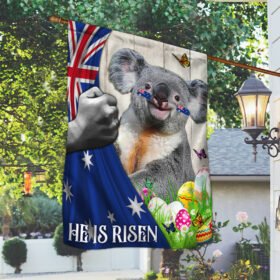 Australian Easter Koala He Is Risen Flag MLN29F