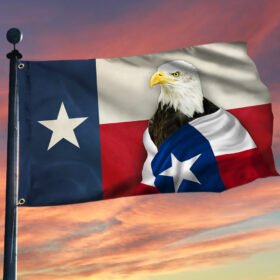 Eagle Texas Patriot Grommet Flag TQN71GF