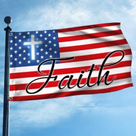 Faith Jesus Christian Grommet Flag TQN39GF