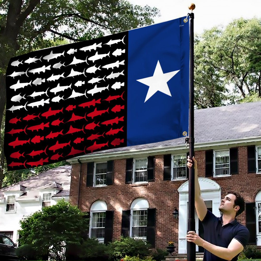 Texas Fish Grommet Flag TQN16GF - Flagwix