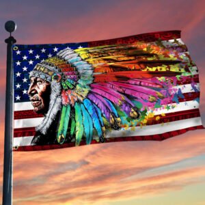Native American Grommet Flag America Indians History BNN49GF
