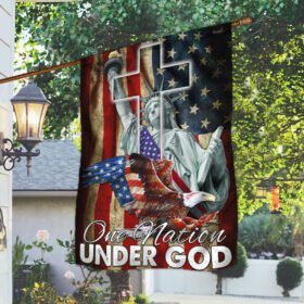 One Nation Under God, Christian Cross American Flag TPT60F