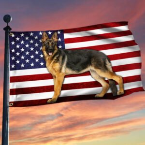 German Shepherd American Grommet Flag TQN61GF