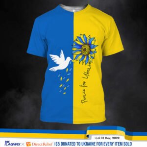 Peace For Ukraine 3D Tshirt QNN838TS