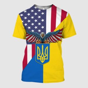 Ukrainian T-Shirt Ukrainian American 3D T-Shirt TRL1871TS