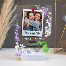 Personalized Best Friend Graduation We Did It Photo Gifts Acrylic Sign PN0104AS