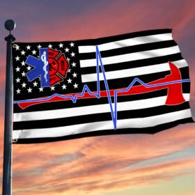 Thin Red Line Firefighter Flag TPT591F