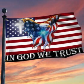 In God We Trust, Christian Cross,  American Eagle Flag THB3602GFv5