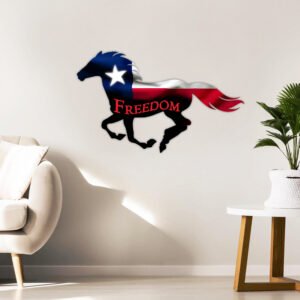 Texas Horse Hanging Metal Sign Racing Life LNT69MS