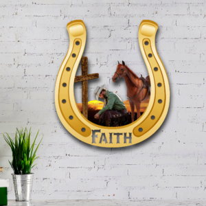 Horse Riding In Faith Hanging Metal Sign MLN94MS