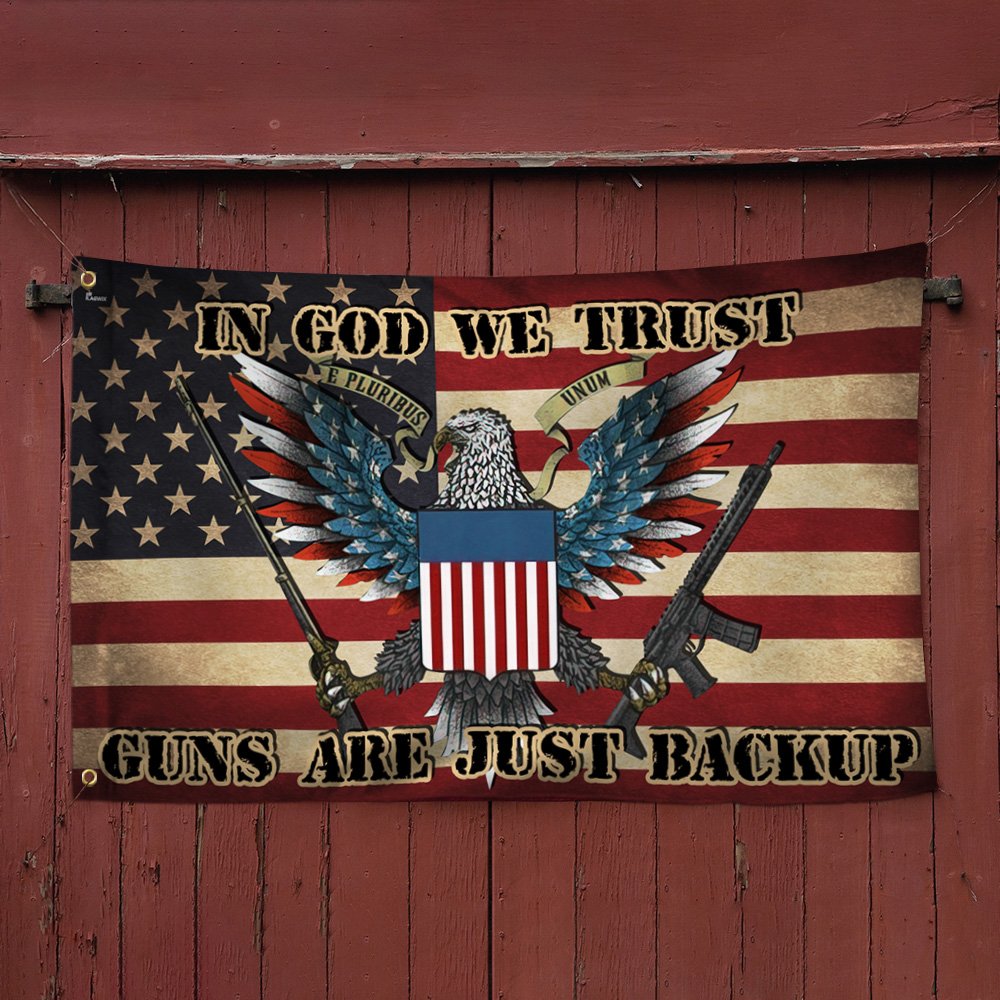 In God We Trust American USA Flag Eagle Guns Patriotic Athletic Soft Socks 3009 