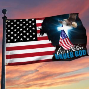 Jesus American Grommet Flag One Nation Under God BNN606GF
