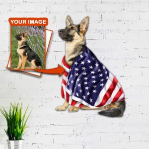 Custom Dog Personalized Metal Sign Dog Wrapped In Glory American Patriot BNL592MSCT