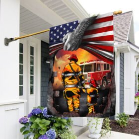Best Firefighter Dad Ever Flag MLN44F