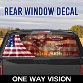 Owe To God And Veteran Rear Window Decal MLH1665CD
