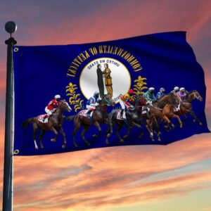 Kentucky Derby Horse Racing Grommet Flag QNK1098GF