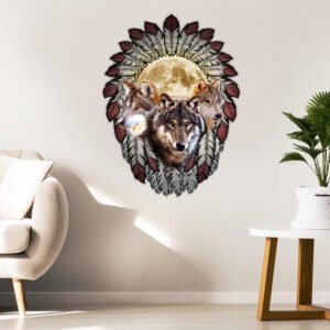 Native American Metal Sign Dreamcatcher Wolf BNT407MS