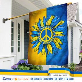 Peace For Ukraine, Sunflower Ukraine Flag TPT65F