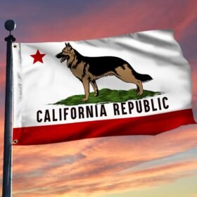 California German Shepherd Dog Grommet Flag LNT93GF