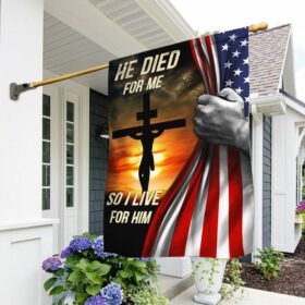 Jesus Flag He Died For Me So I Live For Him Jesus  QTR51F