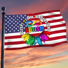 Autism Grommet Flag, Accept Love Understand TQN15GF