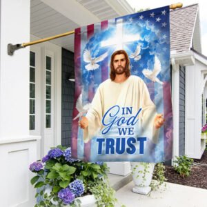In God We Trust, Christian Cross, Jesus American Flag TPT95F