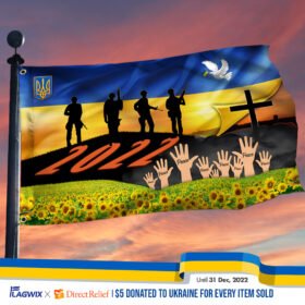 Peace For Ukraine Grommet Flag TQN106GF
