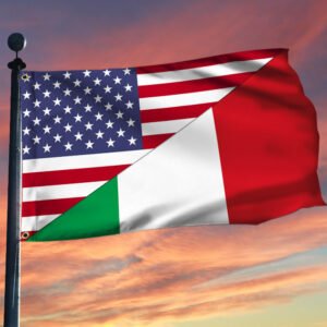 Italian Flag American Italian Grommet Flag TRL1407GF