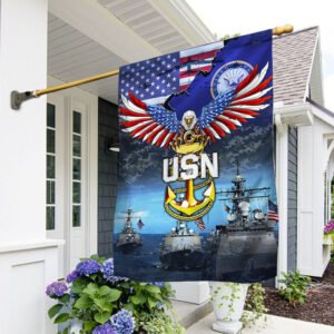 U.S. Navy Veteran, American Eagle Flag TPT50Fv1