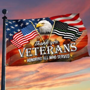 Thank You Veterans, Memorial American Eagle Flag TPT66GFv1