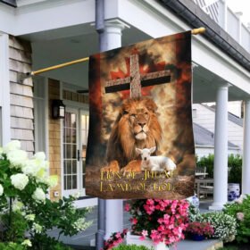 Canadian Flag Lion of Judah Lamb of God cross PMM04F