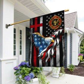 Firefighter, Christian Cross, American Eagle US Flag TPT80F