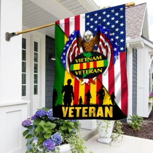 Vietnam Veteran American Eagle US Flag TPT78Fv1