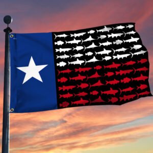 Texas Fish Grommet Flag TQN16GF