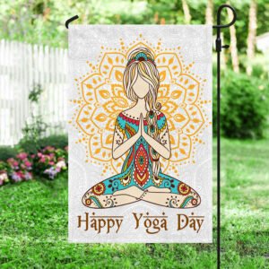 Happy Yoga Day Namaste Flag TQN162F