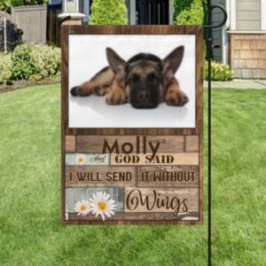 Custom Dog Personalized Flag And God Said I Will Send It Without Wings BNN91FCT