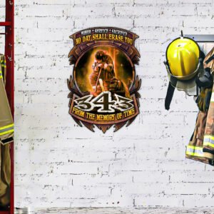 Firefighter 9/11 343  Hanging Metal Sign Honor and Respect  NTB130MSv1