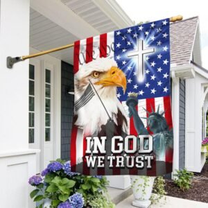 In God We Trust, We The People, Christian Cross American Eagle Flag TPT107F