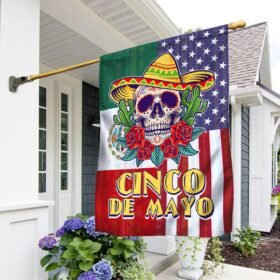 Mexico Flag Cinco De Mayo Mexican Skull BNN103F