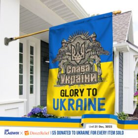 Ukraine Flag Glory To Ukraine TQN95Fv1